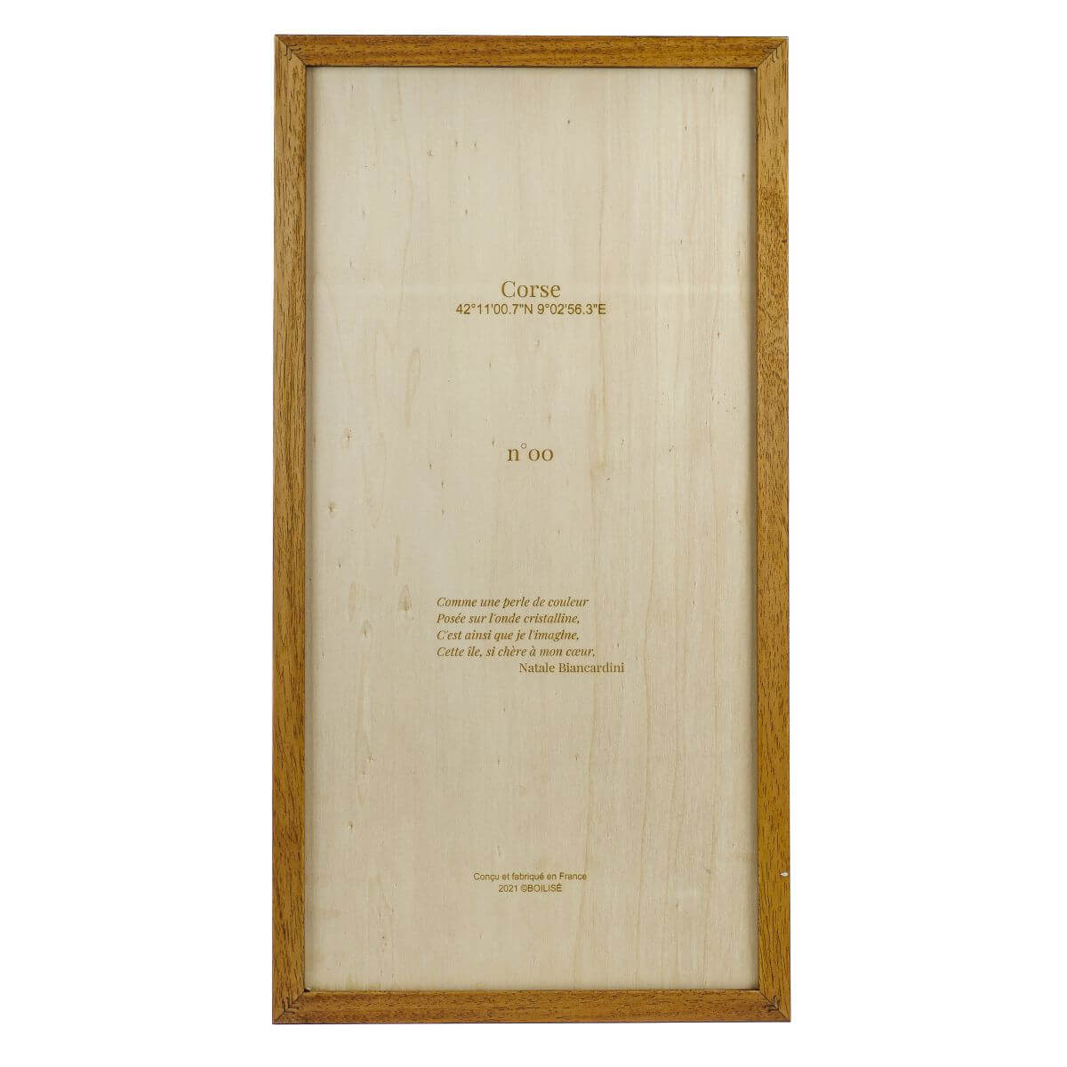 Dos personnalisable de la carte de la Corse