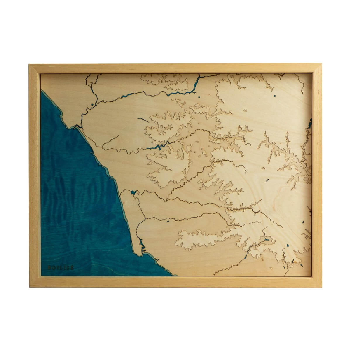 La côte de Lumière en bois et en relief