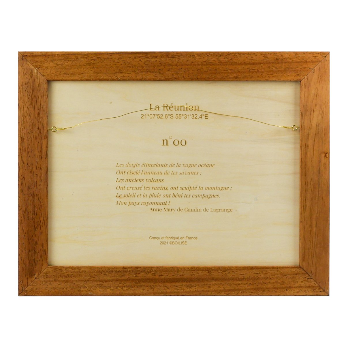 Dos personnalisable de la carte de l'île de la Réunion