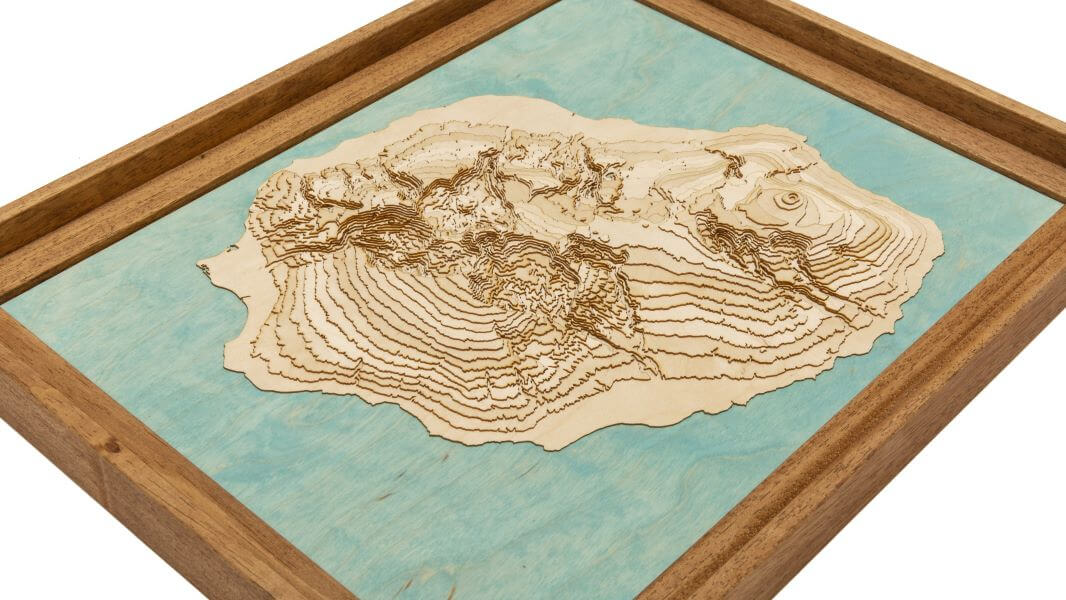 Carte topographique de l'île de la Réunion