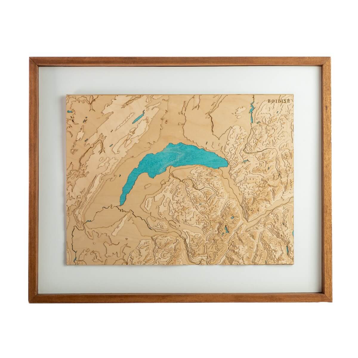 Carte originale du lac Léman : en bois et en relief