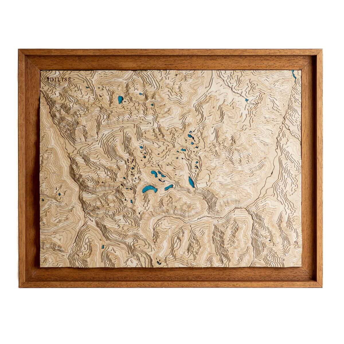 Carte topographique en bois et en relief du massif du Néouvielle