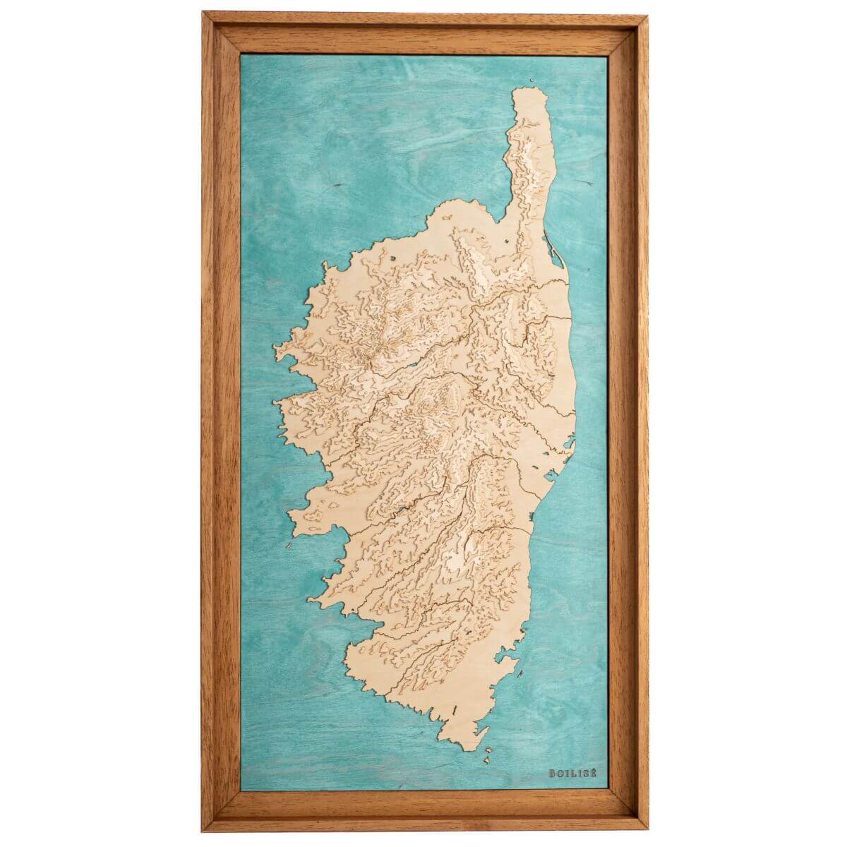 L'île de beauté en bois et en relief