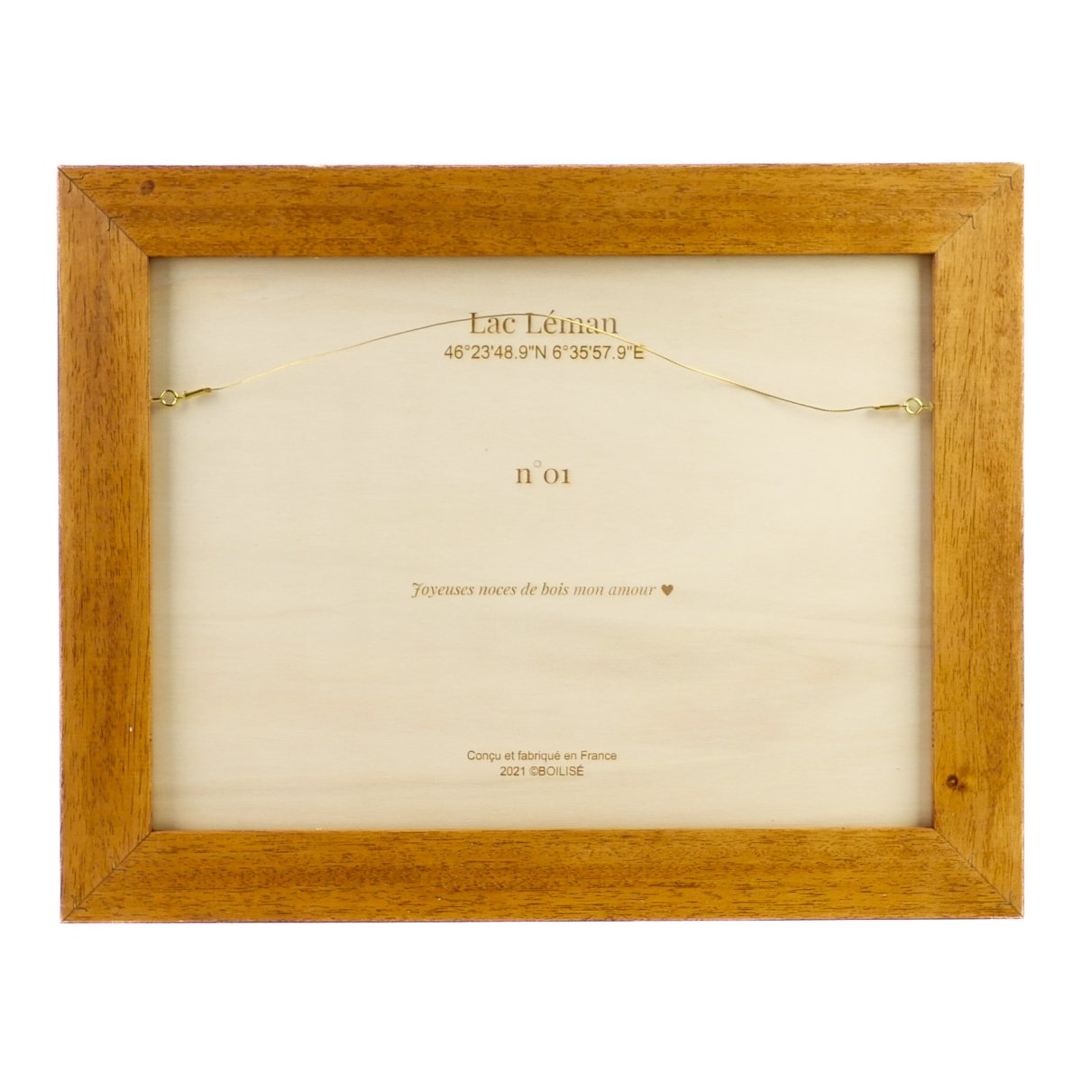 Dos personnalisé de la carte du lac Léman